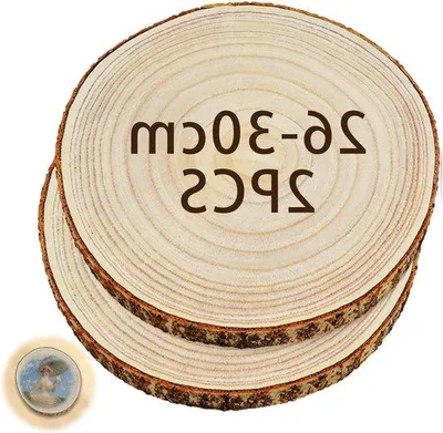 Immagine prodotto di Dischi di legno, diametro 26-30 cm, set da 2, decorativi