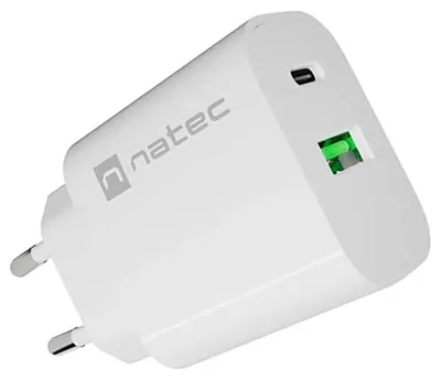 Immagine prodotto di natec USB CHARGER RIBERA 1X USB-A+ 1X USB-C 20W W