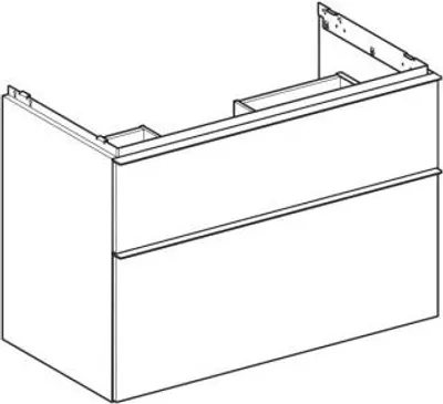 Produktbild von Geberit 502.305.01.3, Weiß, 2 Schublade(n), 888 mm, 476 mm, 615 mm