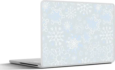 Produktbild von MuchoWow® Laptop Aufkleber Sticker Cover Winter - Schneeflocke - Design 25x18 cm - Laptop-Deko