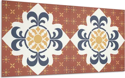 Produktbild von Muster Mit Blumenmotiv – Selbstklebende Fliesen – Wandverkleidung – Wandpaneel – PVC Fliesen – Vinylflisen – PCV Flisen – Selbstklebend – Wanddeko – 120 x 60 cm