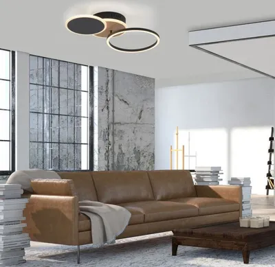 Produktbild von JUST LIGHT SEVENT LED Deckenleuchte Warmweiss 25,5W Holzdekor 14116-78