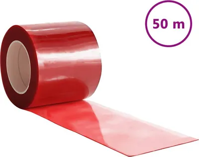 Produktbild von vidaXL Türvorhang Rot 200x1,6 mm 50 m PVC