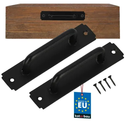 Produktbild von KOTARBAU® 2er Set Möbelgriff 119 mm Schwarz Schrankgriffe pulverbeschichteter Stahl Griffe für Küchenschränke Elegantes Design Schubladen Griffe