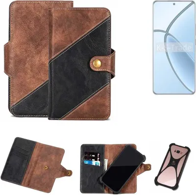 Produktbild von K-S-Trade Handyhülle Schutzhülle Bookstyle Case kompatibel mit Realme P1 Klapphülle Cover Hülle Schutztasche 1x