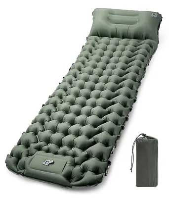 Productafbeelding van Opblaasbare Kampeermatras, Ultralichte Enkele Luchtmatras met Ingebouwde Voetpomp