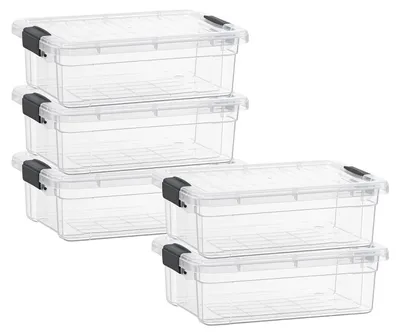 Obrázek produktu pro Elzusha – Průhledné úložné boxy s víkem, sada 5 kusů
