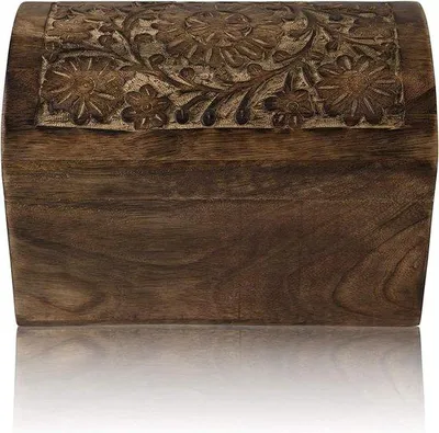 Produktbild von Famanu Schmuckbox aus Holz - Handgefertigter Organizer für Schmuck - Aufbewahrungsbox für Erinnerungsstücke