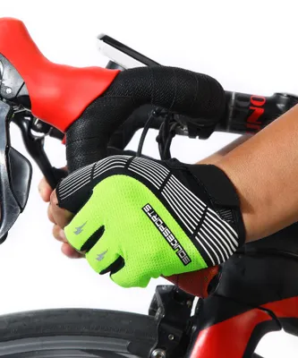Productafbeelding van Fietshandschoenen vingerloos, zwart, gewatteerd antislip, unisex, voor fietsen