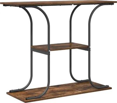 Immagine prodotto di vidaXL Tavolo consolle in rovere fumé 101 x 35 x 80,5 cm Materiale a base di legno