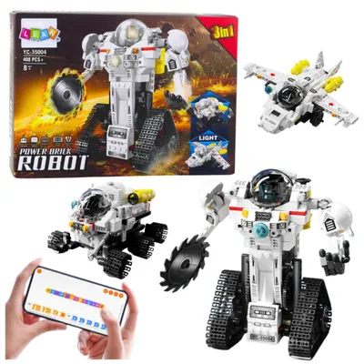 Produktbild von Leantoys Weltraumroboter-Bauklötze 3in1 408el