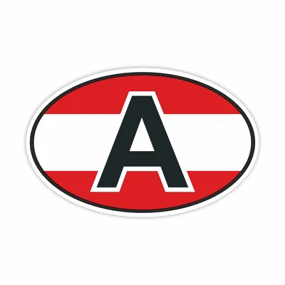 Produktbild von Auto-Aufkleber Länderkennzeichen Österreich farbig I kfz_219 I 14,5 x 9 cm I Sticker Fan-Artikel Produkt Flagge Fahne Fahrzeug-Aufkleber