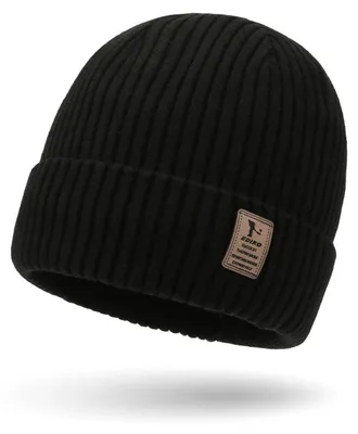Produktbild von Strickmütze Herren Beanie Wintermütze Schwarz Einheitsgröße