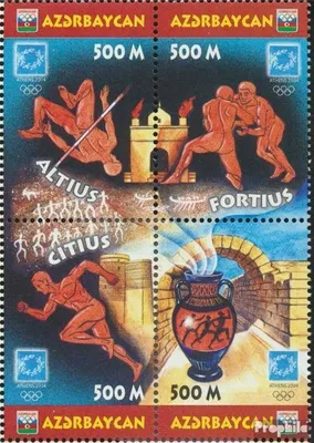 Produktbild von Briefmarken Aserbaidschan 2004 Mi 576-579 Viererblock (kompl.Ausg.) postfrisch Olympische Sommerspiele