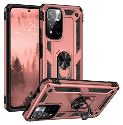 Produktbild von Armor Outdoor Handyhülle für Xiaomi Redmi Note 11 Pro Handy Panzer Case Cover Schutzhülle Farbe: Rosegold