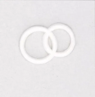 Produktbild von Verzierornamente "Ringe" Weiß 19 x 29 mm, zum Verzieren von Kerzen