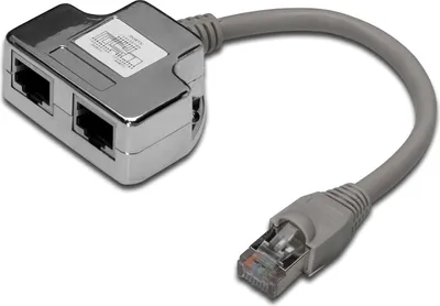 Produktbild von Assmann DN-93904 Kategorie 5e Netzwerkkabel - 19 cm - ja - 1 x RJ-45 Stecker Netzwerk - 2 x RJ-45 Buchse Netzwerk