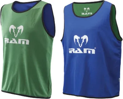 Produktbild von Doppelseitige Trainingsleibchen - Rugby Heavy Duty Polyester - 10 Stück - XL - 52 Inch - Grün & Blau