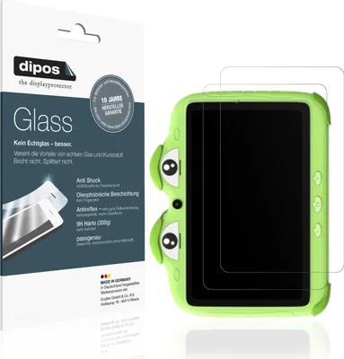 Produktbild von Schutzfolie für Ascrecem Kinder Tablet 7 Zoll matt - Anti-Shock 9H Folie dipos Glass Kunststoffglas