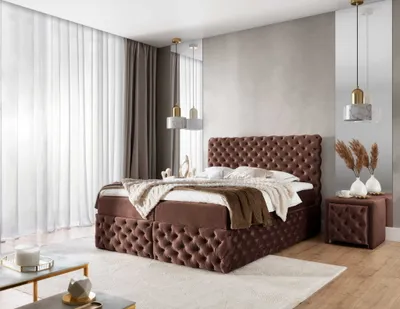 Produktbild von YOURHOUSE24 Boxspringbett Castel (Bonell-Matratze und Topperr), mit zwei Bettkästen (Farbe: Ikoo 05, Größe: 180x200 cm)