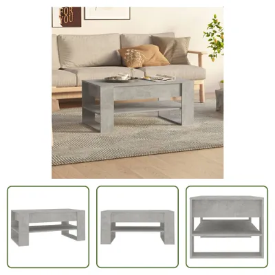 Produktbild von The Living Store Couchtisch Betongrau 102x55x45 cm Holzwerkstoff