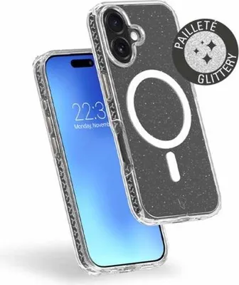 Image de Coque iPhone 17, FC Air Xtrem MagSafe, Recyclé, Paillettes