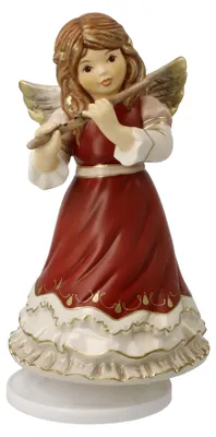 Produktbild von Goebel Dekofigur Engel Stille Nacht mit Musikwerk, Steingut, Bordeaux, 16.5 cm, 41685291