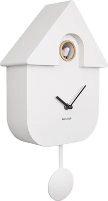 Produktbild von Karlsson - Kuckucksuhr Modern Cuckoo ABS - Weiß - 41x8,5x21,5cm