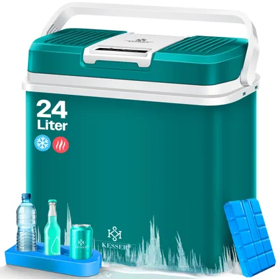Produktbild von KESSER® 24 Liter Kühlbox | KÜHLT und WÄRMT | Thermo-Elektrische Kühlbox 12 Volt und 230 Volt | Mini-Kühlschrank | für Auto und Camping | + | Mini-Kühlschrank | Auto und Camping