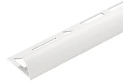 Zdjęcie produktu dla Profil do glazury PVC zewnętrzny 10mm Cezar Biały RAL9003 Mat 2,50m