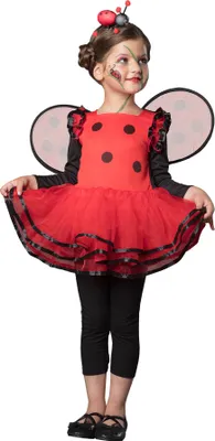 Produktbild von Mottoland Marienkäfer-Kleidchen, Karnevalskostüm, Kinder, Weiblich, Tier, Marienkäfer, Schwarz, Rot