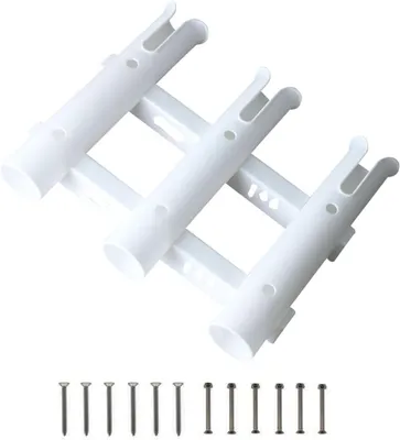 Produktbild von Sonstige Halterungen Angelrutenhalter, Halterung, 3 Rohrrutenhalter, wandmontierter Rutenhalter, tragbare Rutenhalter für Boote, Garage, Kühler, Anhän