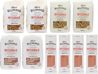 Produktbild von 10er-Pack TESTPAKET Rummo Pasta Integrale,4 verschiedene Sorten Vollkornnudeln Nudeln Vollkorn Italienische Pasta 500g