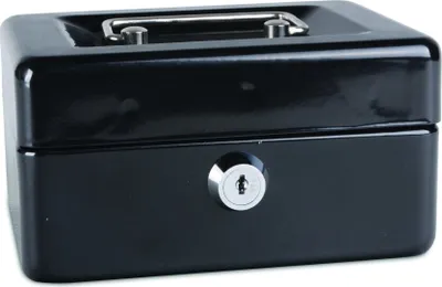Zdjęcie produktu dla Metalowa kasa fiskalna Donau 152x115x80 S czarna