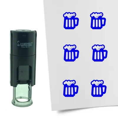 Obrázek produktu pro CombiCraft Stamp Beer 10mm kulatý - modrý inkoust