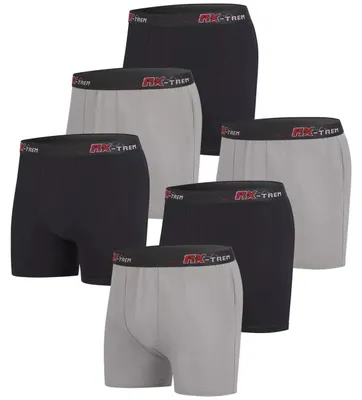 Obrázek produktu pro Atlas For Men – Pánské boxerky (balení po 6 kusech) AF1553 (XL) (černá/šedá)