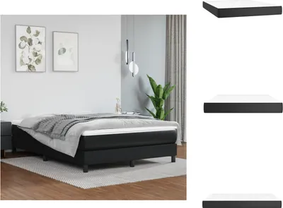 Image de vidaXL Matelas à ressorts ensachés Noir 140x200x20 cm Similicuir - Matelas