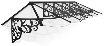 Produktbild von Palram - Canopia Vordach Lily 4178 schwarz 421x88 cm