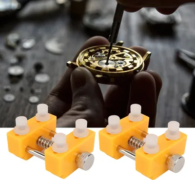 Produktbild von 2Pcs Uhr zurück Gehäuse Abdeckung Halter Remover Opener einstellbar Uhrmacher Reparaturwerkzeug