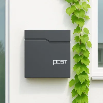 Image de Boîte aux lettres avec porte-journaux - Design moderne, serrure sécurisée
