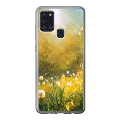 Produktbild von MuchoWow® Handyhülle Schutzhülle Hülle für Samsung Galaxy A21s Blumen - Sommer - Aquarell Silikon Softcase Handy Hülle - Hartschale