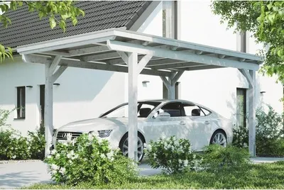 Obrázek produktu pro Přístřešek na auto Konsta 304 x 500 cm bílý vč. alu plechu