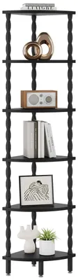 Image de Étagère d'angle à 6 niveaux, idéale pour les petits espaces, style industriel