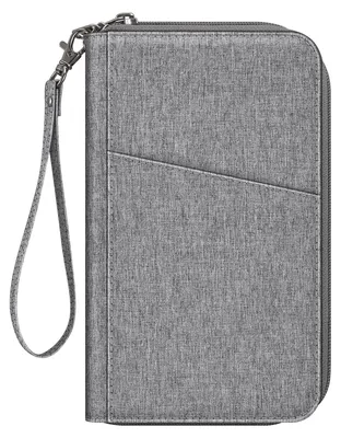 Produktbild von FINTIE Reisepass Tasche Familie Reiseorganizer,Grau