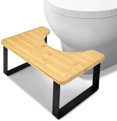 Productafbeelding van Famanu toiletzittinghulp voor hout - voor een gezonde zithouding - bamboe - bruin