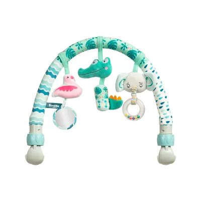 Produktbild von SENSILLO - Bogen Kinderwagen Spielzeug, Spielbogen, Kinderwagenkette Spielzeug, Dschungel