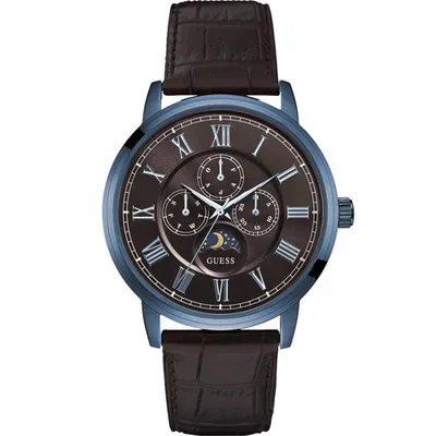 Produktbild von Guess DELANCY HERREN-ARMBANDUHR 44MM ARMBAND LEDER BRAUN W0870G3
