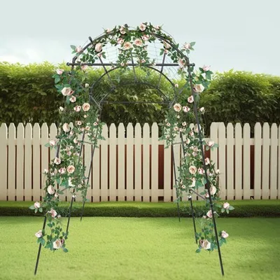 Obrázek produktu pro Ocelová konstrukce pro popínavé rostliny – černá barva – rozměry 183 x 115 x 230 cm
