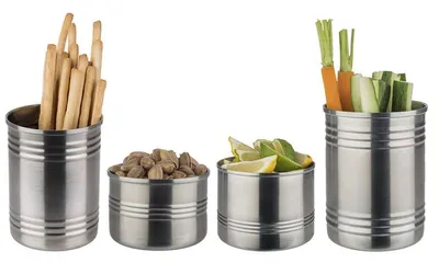 Produktbild von APS-Germany SNACKCAN, Servierschüssel, Edelstahl, Edelstahl, Rund, 1,3 l, 13,5 cm