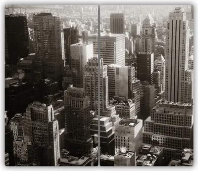 Produktbild von Tulup Glas-Herdabdeckplatte - 2x30x52cm - Glaskeramikkochfeld-Abdeckung Spritzschutz Zweiteilig New York